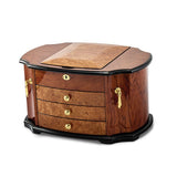 Jewelry Chest "Colette" Oak Burl and Mapa Wood
