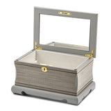 "Grigio" Jewelry Box Grey Wooden Ornate Jewelry Box