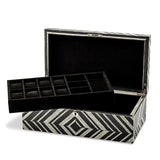 Contemporary Black and White Jewelry Box