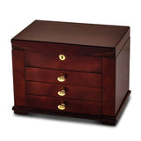Jewelry Chest "Victoria" Cherry Finish Poplar Veneer 3 Drawer