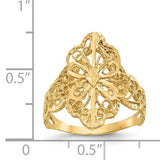 Arabesque Design Filigree Ring in 14K Gold