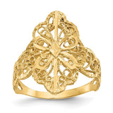 Arabesque Design Filigree Ring in 14K Gold
