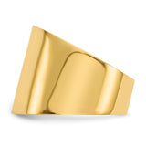 Flat Top 16mm Wide Tapered Cigar Band Ring