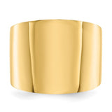 Flat Top 16mm Wide Tapered Cigar Band Ring