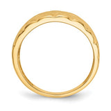 Marquise Pattern 14mm Wide Tapered Dome Ring