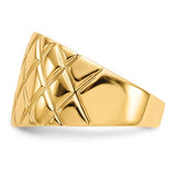 Marquise Pattern 14mm Wide Tapered Dome Ring