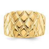 Marquise Pattern 14mm Wide Tapered Dome Ring
