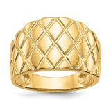 Marquise Pattern 14mm Wide Tapered Dome Ring
