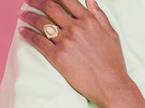 Our Lady of Guadalupe Ornate Filigree Ring in 14K Tri Color Gold