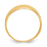 Four Tier Diamond - Cut Cigar Band Ring in 14K Yellow Gold
