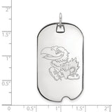 KU Jayhawks® Dog Tag Pendant in 10K Gold Official NCAA® Licensed