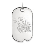 KU Jayhawks® Dog Tag Pendant in 10K Gold Official NCAA® Licensed