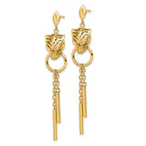 Tiger Doorknocker Necklace in 14K Yellow Gold