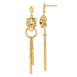 Tiger Doorknocker Necklace in 14K Yellow Gold