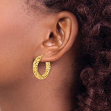 Byzantine Style Hoop Earrings in 14K Yellow Gold