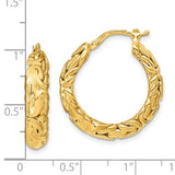 Byzantine Style Hoop Earrings in 14K Yellow Gold