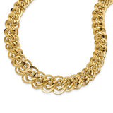 Contemporary Circles Woven Link Necklace in 14K Yellow Gold - Roxx Fine Jewelry