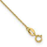 Italian Gold Sideways Cross 16.5" Rosary Necklace in 14K Yellow Gold