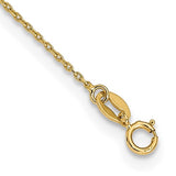 Leslie's Sideways Cross Rosary 18" Necklace in Tri Color 14K Gold