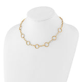 Leslie's Fancy Snaffle Link Necklace and Bracelet in 14K Yellow Gold
