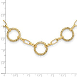 Leslie's Fancy Snaffle Link Necklace and Bracelet in 14K Yellow Gold
