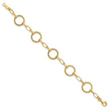 Leslie's Fancy Snaffle Link Necklace and Bracelet in 14K Yellow Gold