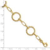 Leslie's Fancy Snaffle Link Necklace and Bracelet in 14K Yellow Gold