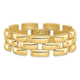 "Quadrato" Fancy Square Link Bracelet in 14K Yellow Gold
