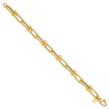Leslie's Fancy Bead and Bar Necklace and Bracelet in 14K Yellow Gold