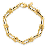 Leslie's Fancy Bead and Bar Necklace and Bracelet in 14K Yellow Gold