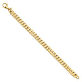 Miami Cuban Link 8.7mm Reversible Statement Bracelet in 14K Yellow Gold
