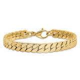 Miami Cuban Link 8.7mm Reversible Statement Bracelet in 14K Yellow Gold