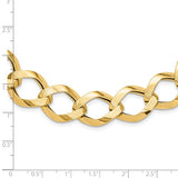 Leslie's Fancy Oversized Curb Chain Necklace and Bracelet in 14K Yellow Gold