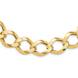 Leslie's Fancy Oversized Curb Chain Necklace and Bracelet in 14K Yellow Gold