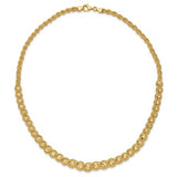 Leslie's Fancy Beaded Necklace, Bracelet and Earrings in 14K Yellow Gold