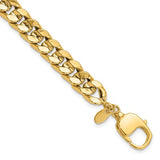 Curb Chain 8.5mm Statement Bracelet in 14K Yellow Gold