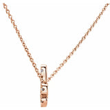 Love Cursive Diamond Necklace in 14K Rose or White Gold