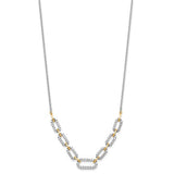 Paper Clip Diamond Necklace 1.01 Ct. in 14K Gold