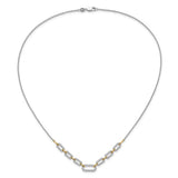 Paper Clip Diamond Necklace 1.01 Ct. in 14K Gold