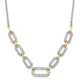 Paper Clip Diamond Necklace 1.01 Ct. in 14K Gold