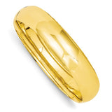 Wide High Polished Bangle Bracelet 9/16" in 14K Yellow Gold - Roxx Fine Jewelry