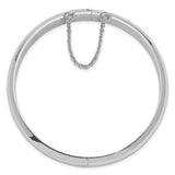 Half Round 9mm Hinged Bangle Bracelet in Sterling Silver