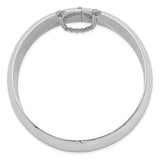 Half Round 20mm Hinged Bangle Bracelet in Sterling Silver