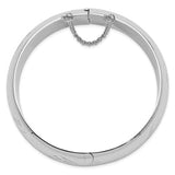 Hinged Bangle Bracelet 10.25mm Half Round Scroll Engraved in Sterling Silver