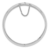 Half Round 12mm Hinged Bangle Bracelet in Sterling Silver