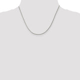 1.5mm Beveled Curb Chain in Sterling Silver