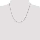 1.5mm Beveled Curb Chain in Sterling Silver