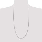 1.5mm Beveled Curb Chain in Sterling Silver