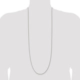 1.5mm Beveled Curb Chain in Sterling Silver