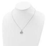 CZ Paw Print 18" Necklace in .925 Sterling Silver - Roxx Fine Jewelry
